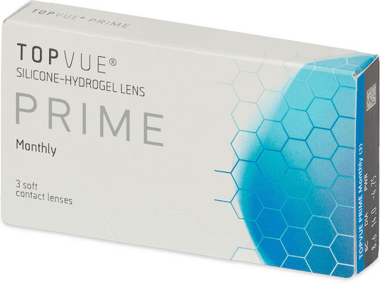 TopVue Prime 3 Monatliche Kontaktlinsen Silikon-Hydrogel