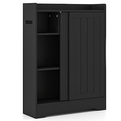 Costway Ντουλάπι Μπάνιου Μαύρο JV12831DK