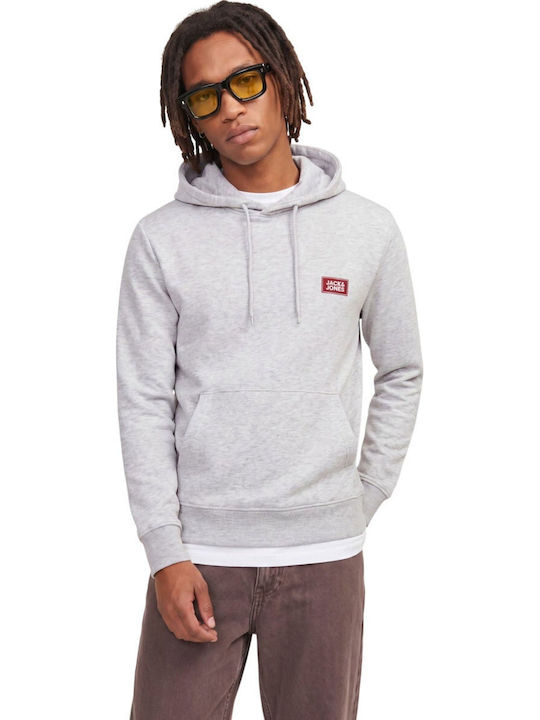 Jack & Jones Φούτερ με Κουκούλα White Melange