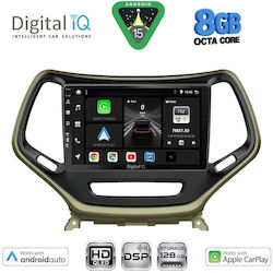Digital IQ Auto-Audiosystem für Jeep Cherokee 2014-2026 Bluetooth USB Eingebautes Wi-Fi GPS Apple CarPlay Android Auto mit Touchscreen 10 Zoll