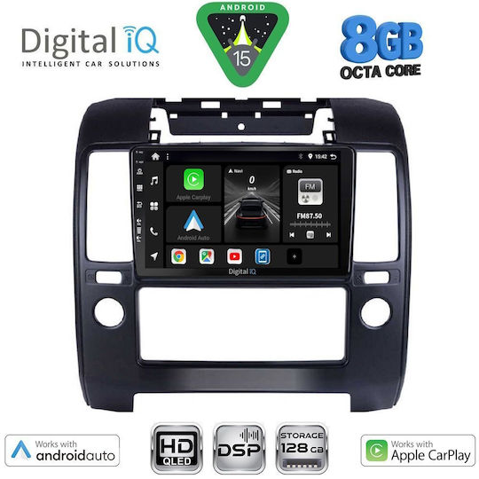 Digital IQ Автомобилна Аудио Система за Nissan Navara 2006-2011 с A/C (Bluetooth/USB/Вграден Wi-Fi/GPS/Apple CarPlay/Android Auto) с Touch Screen 9"