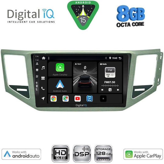 Digital IQ Автомобилна Аудио Система за Mercedes-Benz SL Volkswagen Golf Sportsvan 2014-2021 с Clima (Bluetooth/USB/Wi-Fi/GPS/Apple CarPlay/Android Auto) с Touch Screen 10"