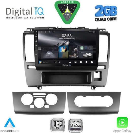 Digital IQ Автомобилна Аудио Система за Nissan Tiida 2004-2013 (Bluetooth/USB/Вграден Wi-Fi/GPS/Apple CarPlay/Android Auto) с Touch Screen 9"