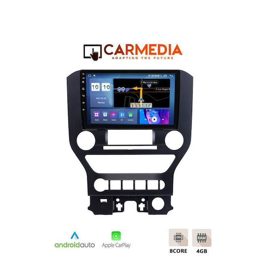 Carmedia Car Audio System for Ford Mustang 2015-2020 (Bluetooth/USB/WiFi/GPS/Apple CarPlay/Android Auto) with 9" Touch Screen