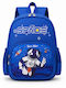 School Backpack For Elementary With Water Bottle Holder Blue 27 x 16 x 30cm