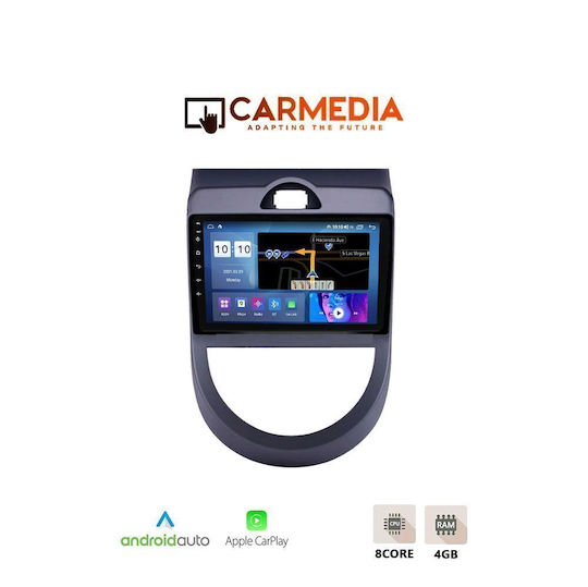 Carmedia Auto-Audiosystem für Kia Seele 2008-2013 mit Touchscreen 9" Bluetooth USB Wi-Fi GPS Apple CarPlay Android Auto