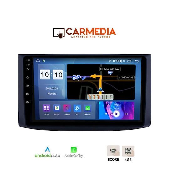 Carmedia Auto-Audiosystem für Chevrolet Aveo 2006-2010 Bluetooth USB Eingebautes Wi-Fi GPS Apple CarPlay Android Auto mit 9 Zoll Touchscreen