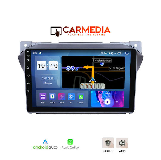 Carmedia Автомобилна Аудио Система за Suzuki Alto Nissan Pixo (Bluetooth/USB/Вграден Wi-Fi/GPS/Apple CarPlay/Android Auto) с Touch Screen 9"