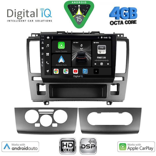 Digital IQ Автомобилна Аудио Система за Nissan Tiida 2004-2013 (Bluetooth/USB/Вграден Wi-Fi/GPS/Apple CarPlay/Android Auto) с Touch Screen 9"