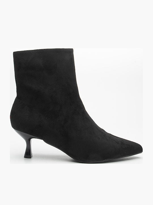 Wildleder Stiefeletten Damen Schwarz