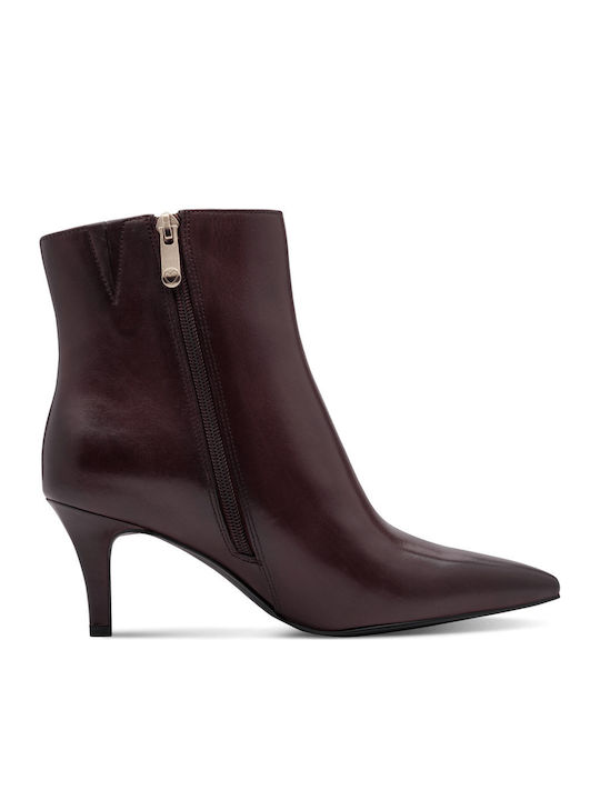 Marco Tozzi Leder Damen Stiefeletten Burgundisch
