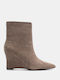 Suede Stiefeletten Damen mit Plattform Beigen