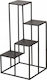 Boltze Metallischer Schwarzer Pflanzenständer 34x34cm