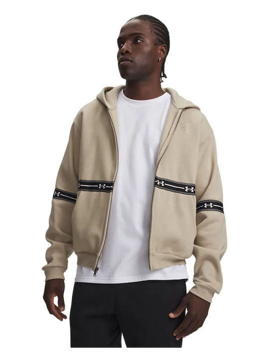 Under Armour Sweatshirt für Herren Beige mit Kapuze Under Armour Sweatshirt für Herren Beige mit Kapuze