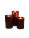 Home&Styling Collection Decorative Table Lamp E14 Wax Polish 3pcs 7.5x7.5cm
