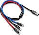 Baseus USB към Type-C / Lightning / micro USB Кабел 3.5A Син 0.3m CAMLT-ASY01