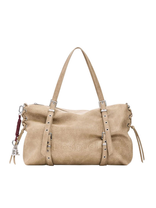 Set Geantă Shopper Dama Tricotată Bej