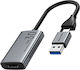 Cabletime Videoaufnahme Ct-achc3-ag Hdmi Usb & Usb-c 4k/30hz Grau Verschiedenes TV- und Videozubehör