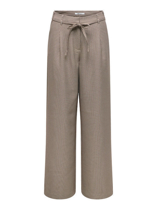 Only Wide Women's Fabric Pantaloons Pumice Stone Coffee Bean