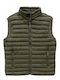 Ärmelloses Puffer Jacke Khaki