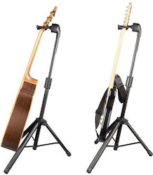 V-tone Deluxe G1 Adjustable Folding Steel Black Guitar Stand Yoke Holder Gravity-activated Arm Lock 77-120 Cm Up To 10 Kg