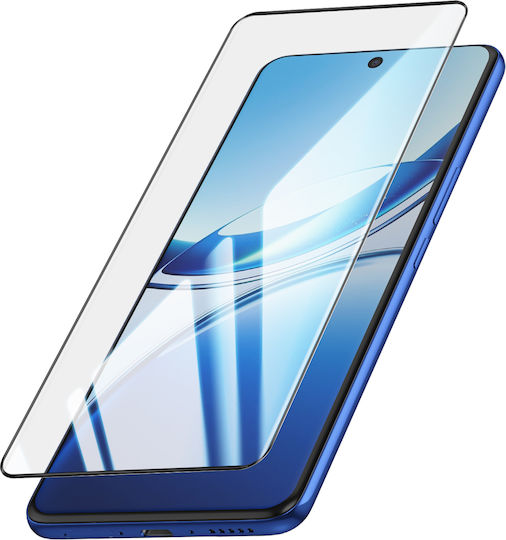 Avizar Curved Tempered Glass Vivo V50 Anti-scratch Screen Protector Black Transparent