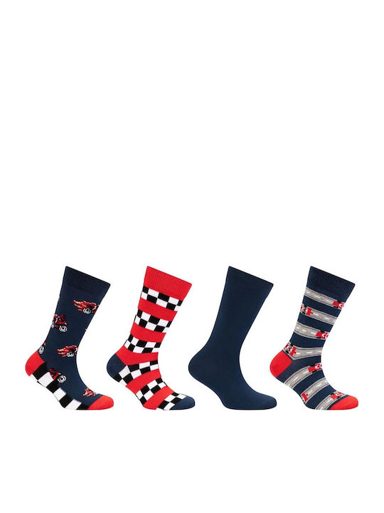 Camano Camano Kindersocken Sport Blau Rot 4 Paar