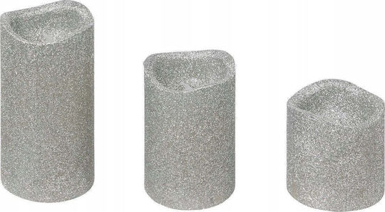 Atmosphera Lămpi Decorative Pentru Masă LED Alb Cald Lumânare 3 Buc 10x5cm