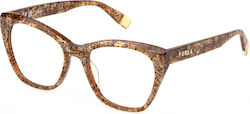Furla Rame Ochelari Pentru Femei Din Acetat Bej VFU825 0V83