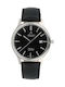 Men's Watch 40mm Battery with Black Leather Strap