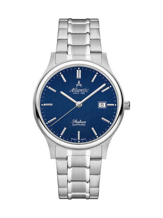 Men's Watch 40mm Battery with Silver Metal Bracelet