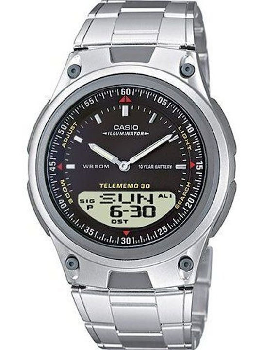 Casio Ψηφιακό Ανδρικό Ρολόι Μπαταρίας με Ασημί ...
