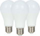 GBC LED Bulbs 15W For E27 Socket And A60 Shape Natural White 1510lm 3 Pieces