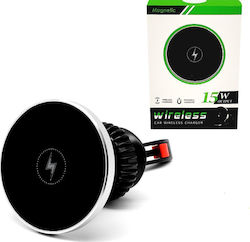 Handyhalterung mit kabelloser Ladung 15W Schwarze Handyhalterung mit kabelloser Ladung 15W Schwarze