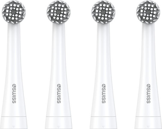 4Swiss St216 Electrosonic Care+ Ротационни Глави За Четка За Зъби Опаковка 4 Броя Бяла 5906496181788