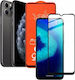 Vega Somostel 9h Закалено Стъкло iPhone X Xs 11 Pro Плоско Черна Рамка 5,8 Инча 9d