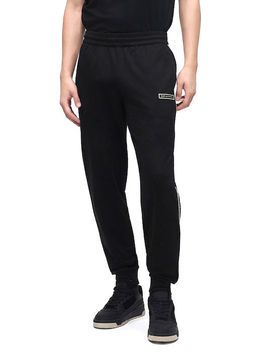 Emporio Armani Долнище на анцуг с ластик Черно