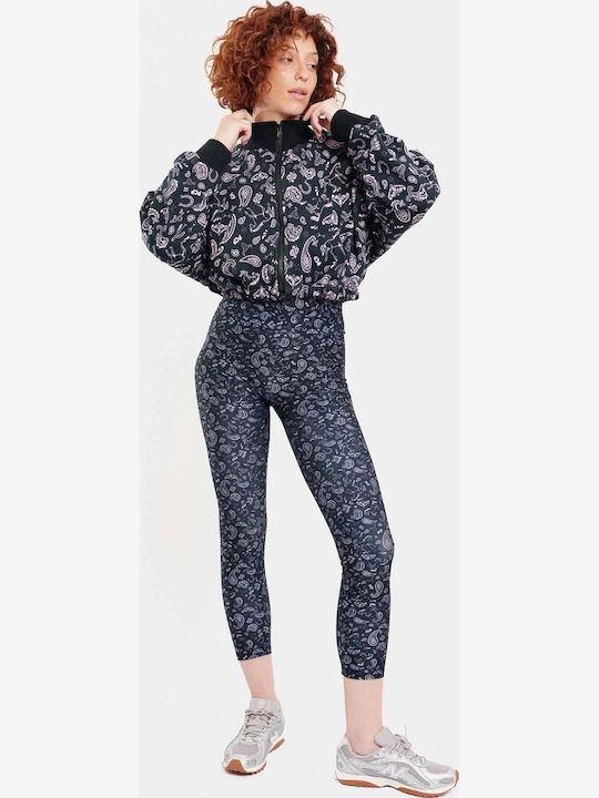 Lynn De Zi Cu Zi Colanți Dama Cropped Talie Înaltă Black