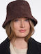 Rino&Pelle Women's Knitted Bucket Hat Brown