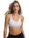 Crossback Low Damen Sport-BH Weiß