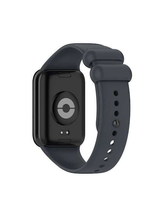 Xiaomi Band 10 Pro/9 Pro Redmi Watch 6 5 4 Xdfind Solid Black Silicone Buckle Dark Grey