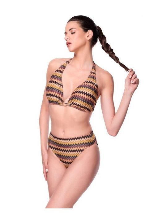 Apple Boxer Bikini Bra Brown