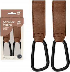 HIPO Haken & Bänder für Kinderwagen Braun