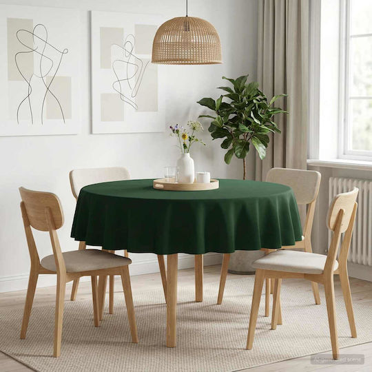 vidaXL vidaXL Tischdecke Rotunde Dunkles Grün 140cm