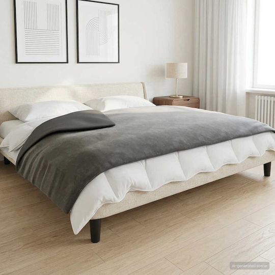vidaXL Sofa Blanket 138x200cm Anthracite
