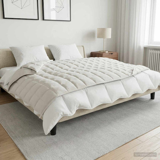 vidaXL Single Blanket 155x220cm White