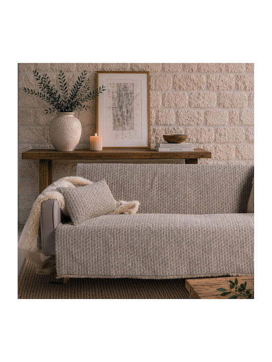 Teoran Joliet Dreisitzer-Sofa Wurf 180x300cm Khaki