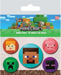 Minecraft комплект от 5 значки 10 бр