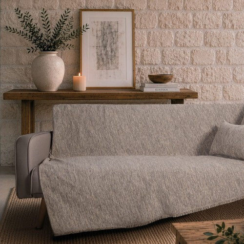 Teoran Kent Sesselüberwurf 180x150cm Taupe