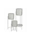 Gift Decor Set of 3 Various Metallic Flower Pots